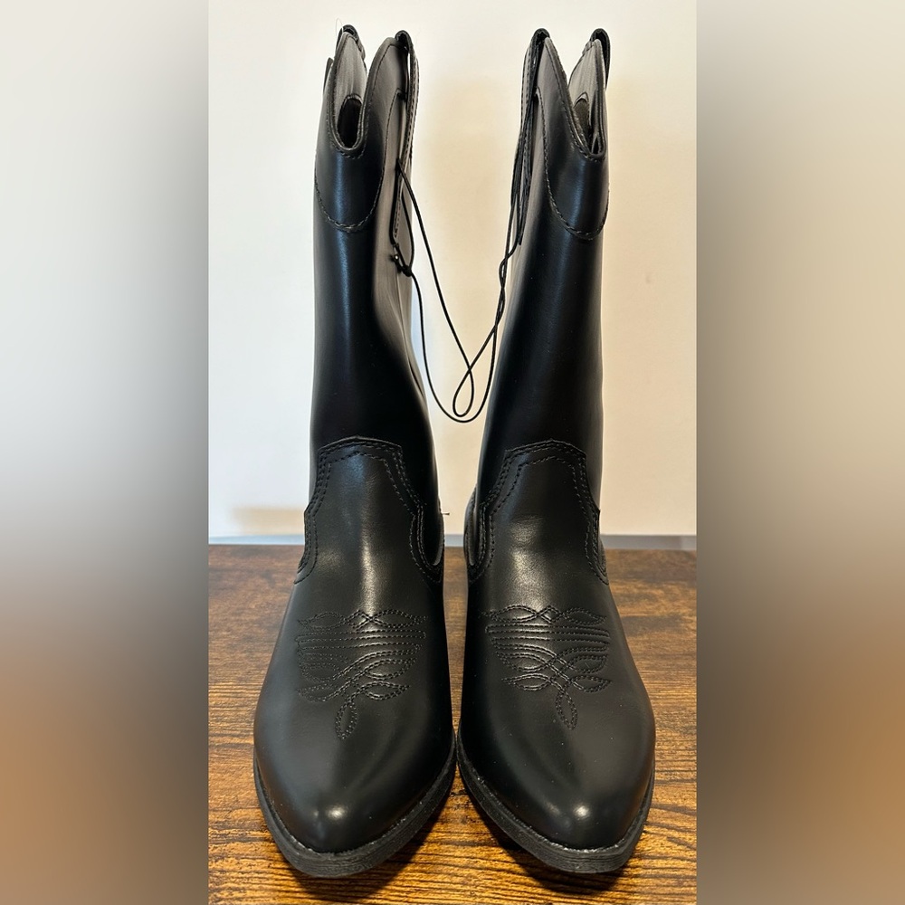 Arizona Women’s Black Maybrook Block Heel Cowboy Boots NWT Various Sizes - Picture 9 of 9